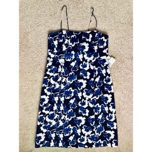 NWT JCPenney Blue and Black Floral Dress